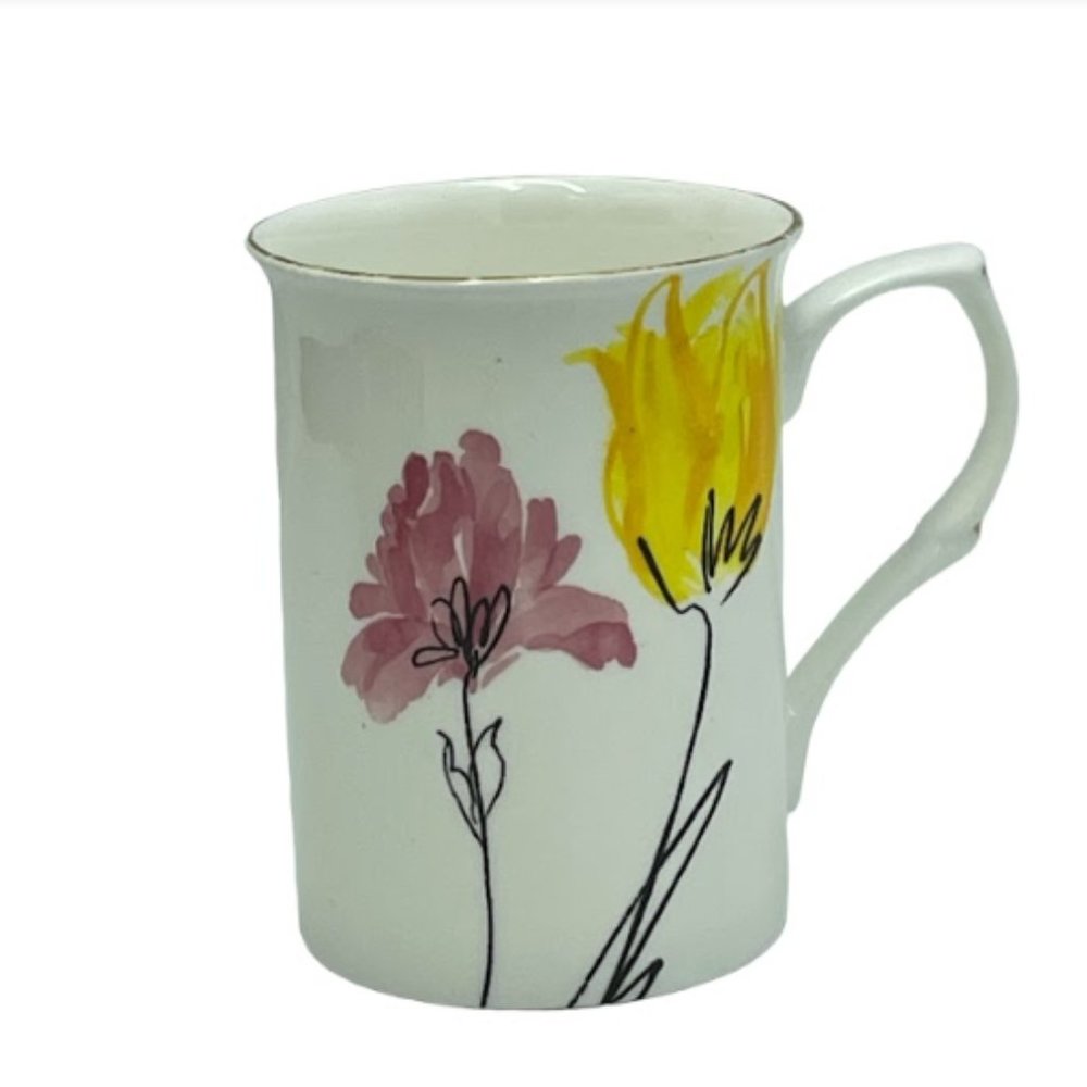 Gracie Bone China Watercolors 9-Ounce Mug Kitchen